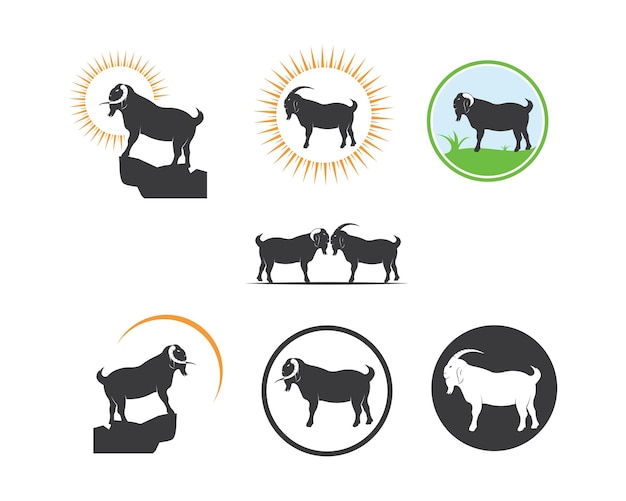 Goat logo template vector illustrtion