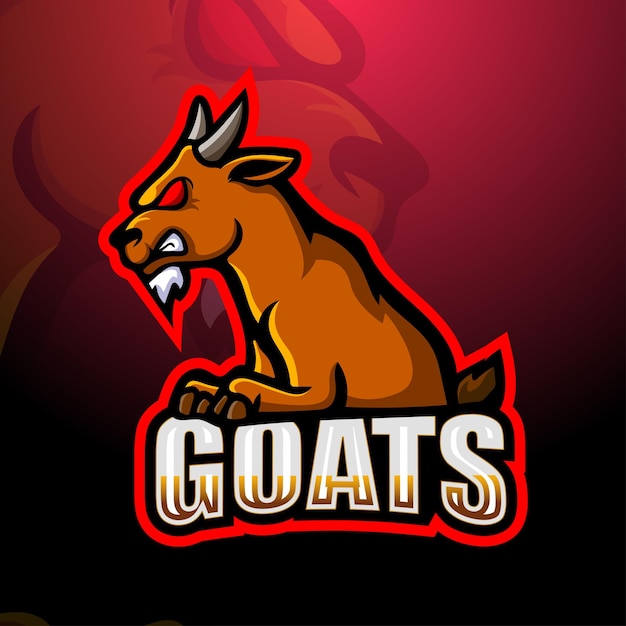 Goat mascot esport illustration