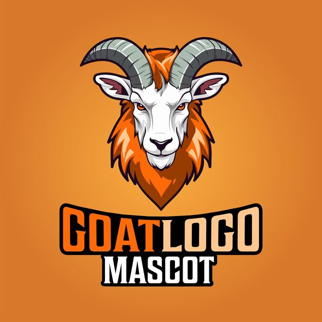 Vector goat mascot logo design goat vector illustration