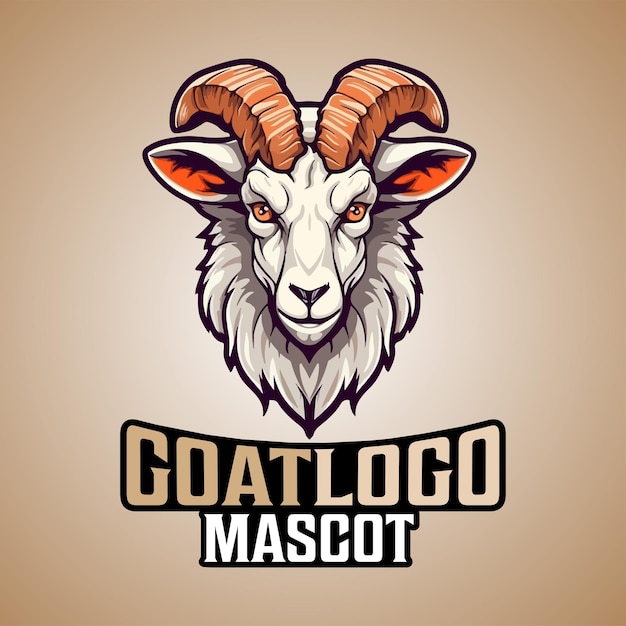 Vector goat mascot logo design goat vector illustration