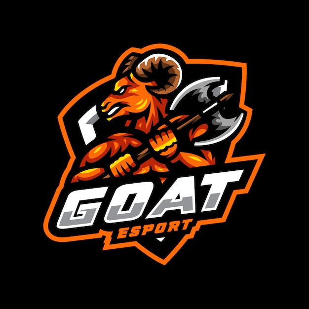 Goat mascot logo esport gaming