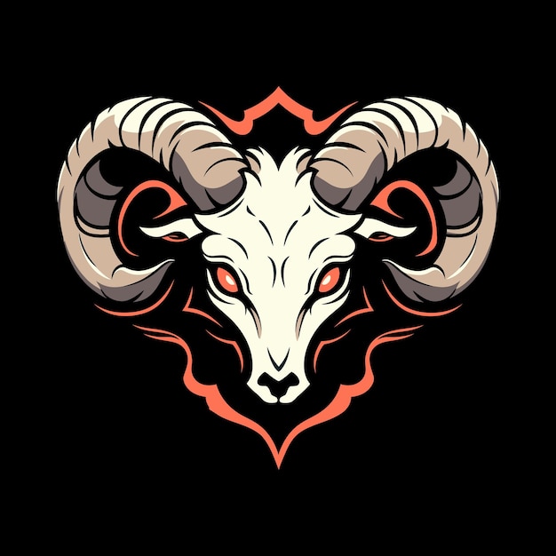 Vector goat mascot logo voor esport goat tshirt design goat logo goat sticker