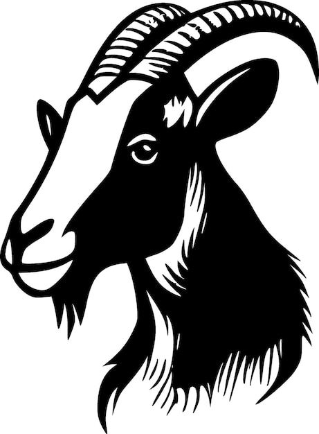 Goat Minimalist and Flat Logo Vector illustration