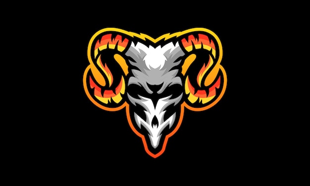 Vector goat skull esports logo