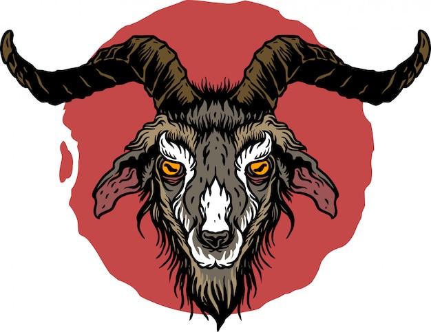 Vector goat tattoo