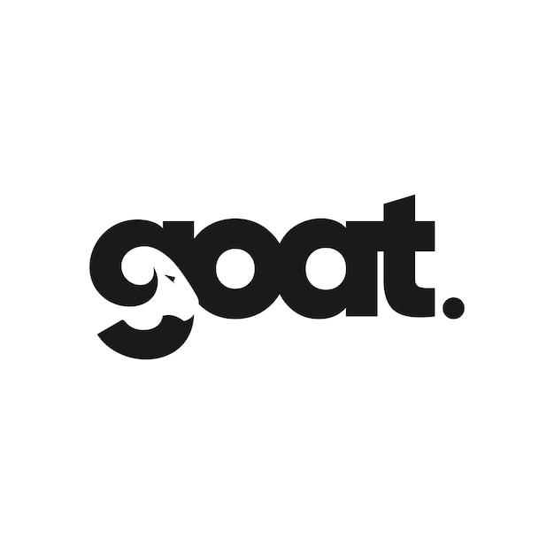 goat typography logo inspiration, unique, elegant