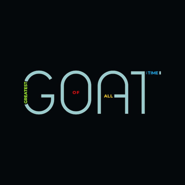 Goat typography t shirt and other uses.