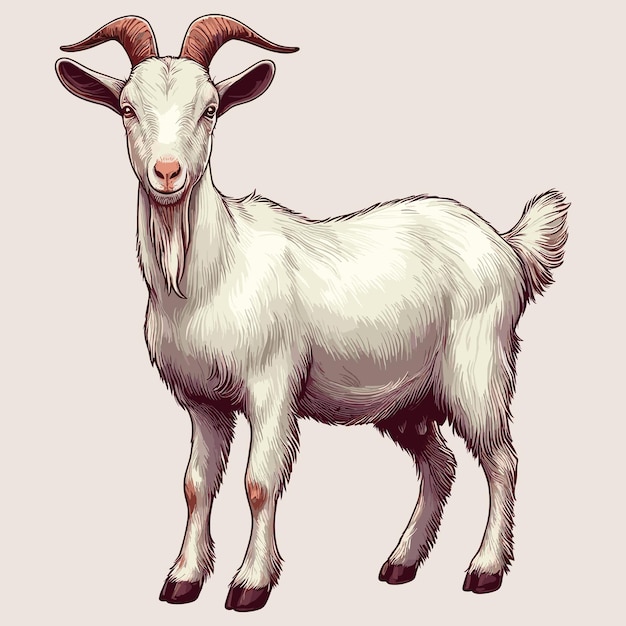 Vector goat vector cartoon illustration