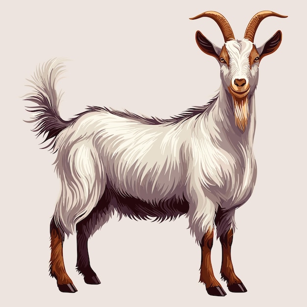 Vector goat vector cartoon illustration