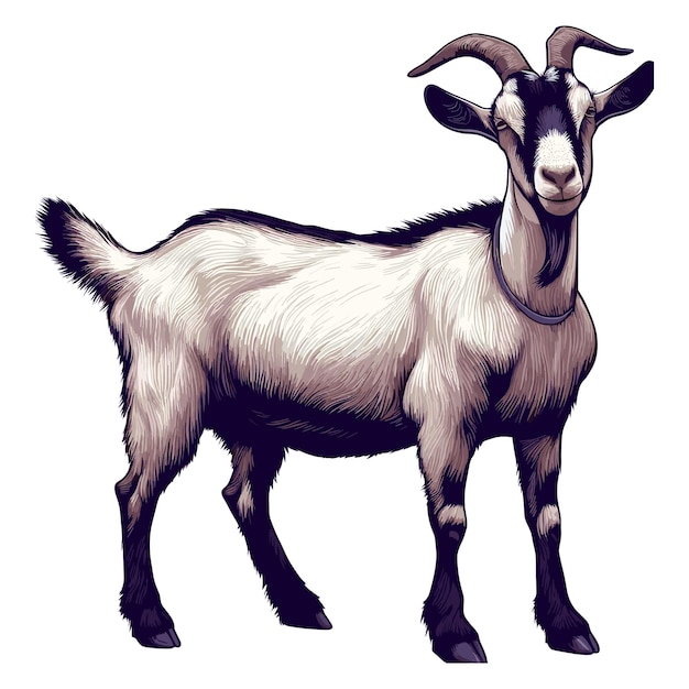 Vector goat vector cartoon illustration