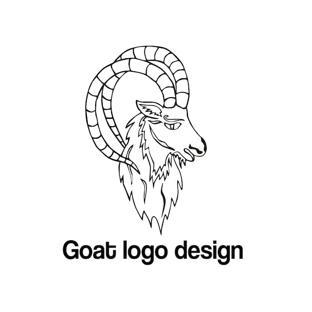 Goat vector logo design