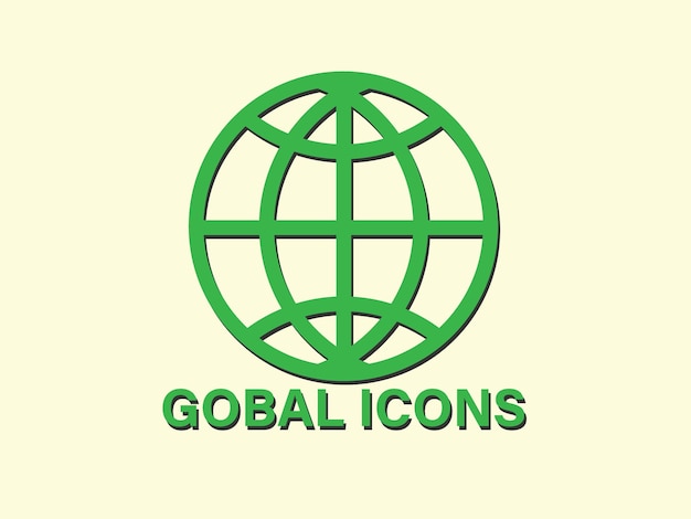 Gobal logo Free vector letter  illustration