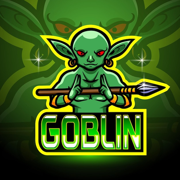 Goblin esport logo mascotte ontwerp