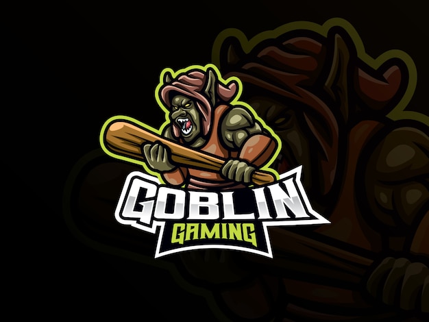 Disegno del logo sport mascotte goblin