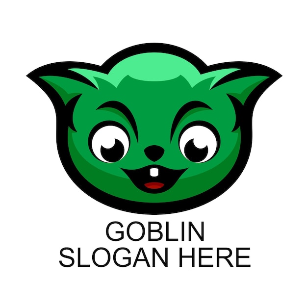 Vector goblin mascotte logo illustratie