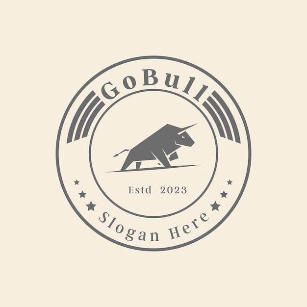 gobull geometric circle logo design
