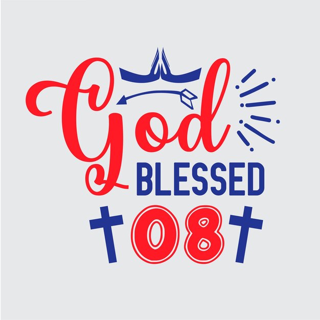 신의 축복을 받은 티셔츠 디자인