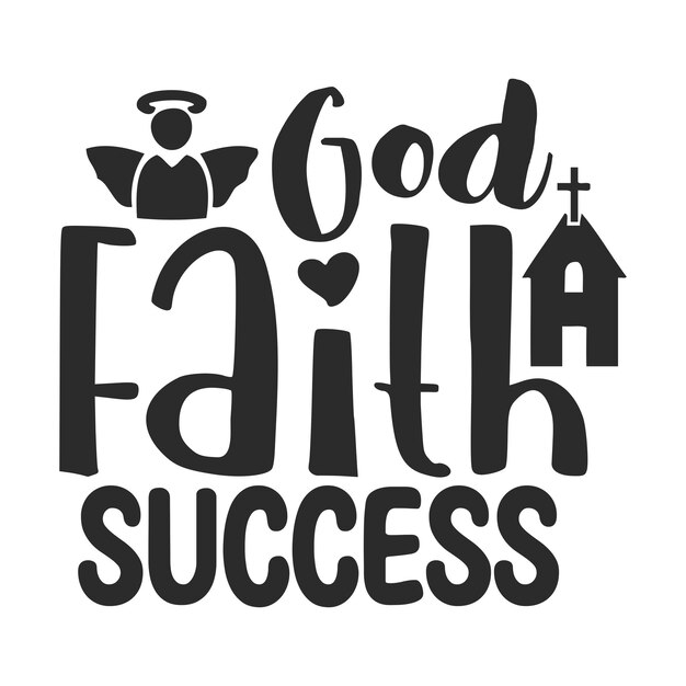 Vector god faith success