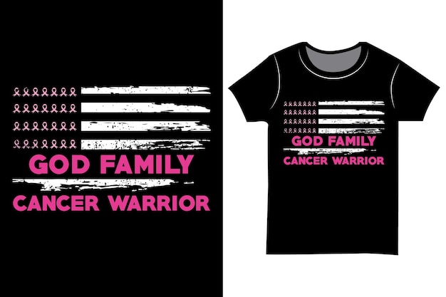 God Family Borstkanker bewustzijn T-shirt.