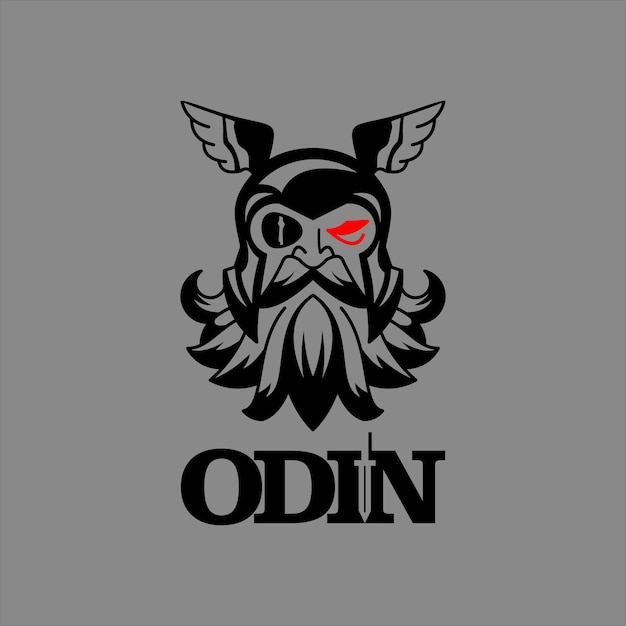 God odin mascotte logo sjabloon voor karakter