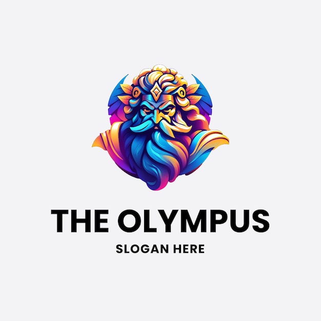 God of Olympus logo design gradient style