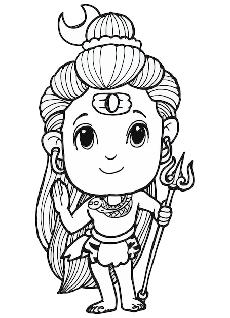 Premium Vector | God shiva, the indian god of power of the world. drawing and illustrated by artbyuncle 5. Premium Vector | God shiva, the indian god of power of the world. drawing and illustrated by artbyuncle 5.