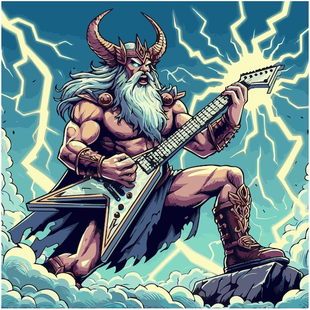 god of thunder on guitar