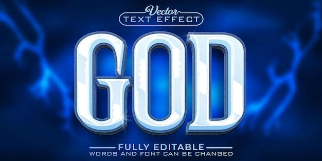 God Vector Editable Text Effect Template