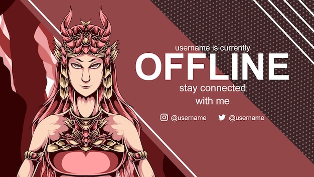 Goddess of destruction offline banner for twitch