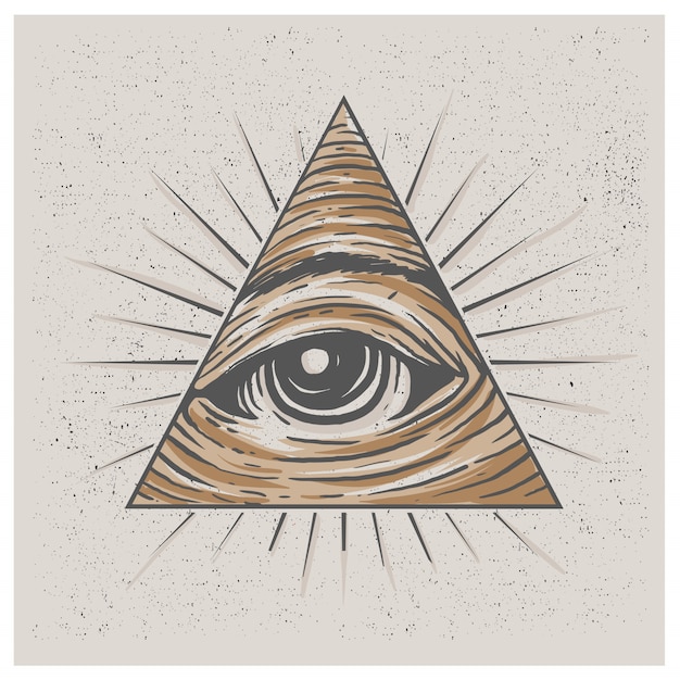 Vector the gods eye enlightened symbol