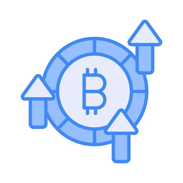 Goed ontworpen icoon van Bitcoin cryptocurrency munt vector ontwerp