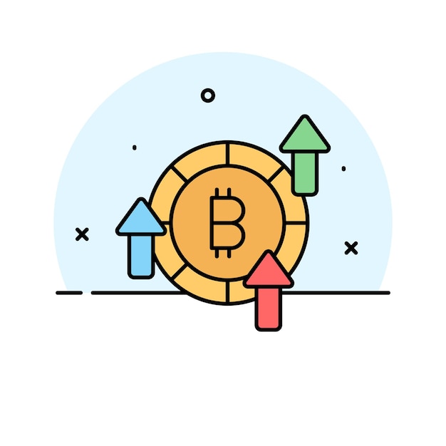 Goed ontworpen icoon van Bitcoin cryptocurrency munt vector ontwerp