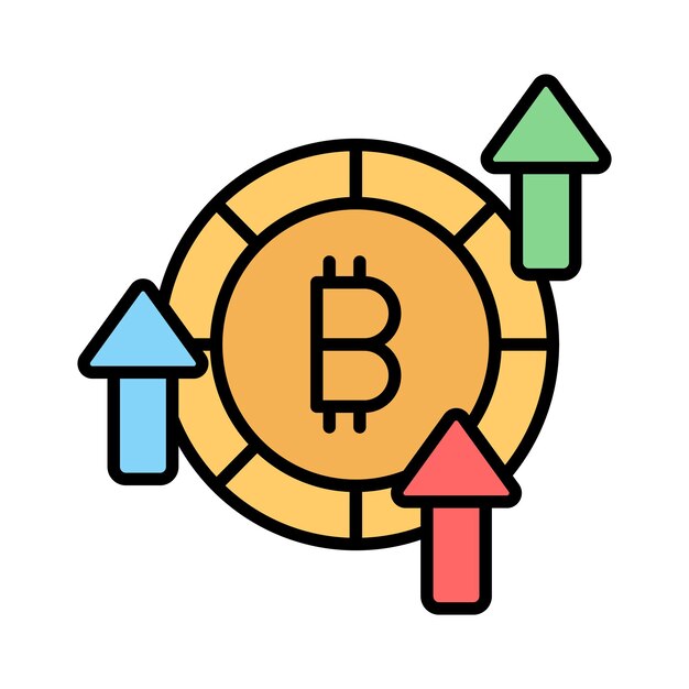 Goed ontworpen icoon van Bitcoin cryptocurrency munt vector ontwerp