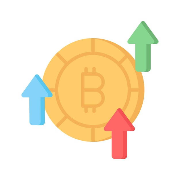 Goed ontworpen icoon van Bitcoin cryptocurrency munt vector ontwerp