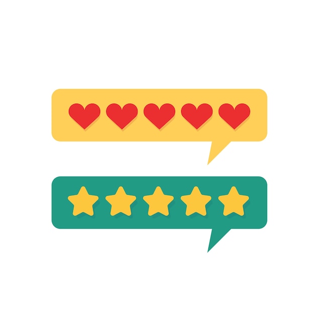 Goede beoordeling feedback concept vector