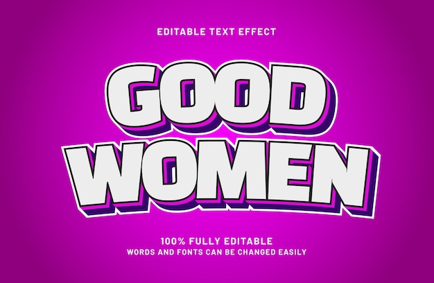 goede bewerkbare tekst-effect voor vrouwen
