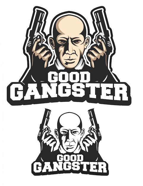 Vector goede gangster-logomascotte