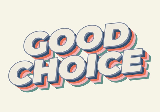 Goede keuze tekst-effect met vetgedrukte lettertypen voor sociale media website of gedrukte advertenties