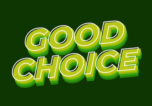 Goede keuze tekst-effect met vetgedrukte lettertypen voor sociale media website of gedrukte advertenties