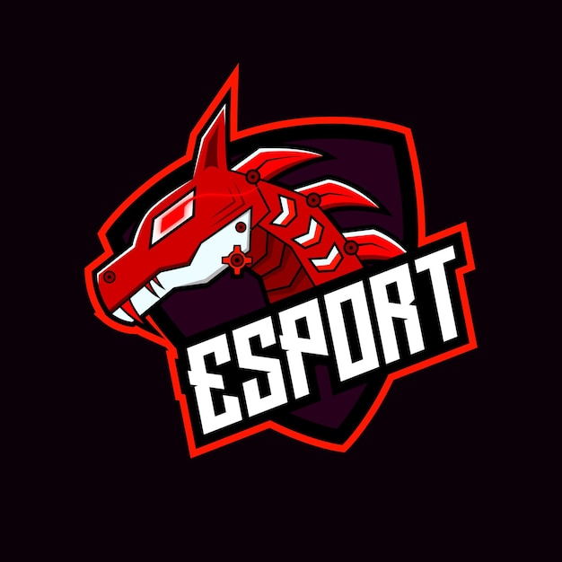 Vector goede mecha wolf vector grafische illustratie voor uw esport-teamlogo of uw kanaal