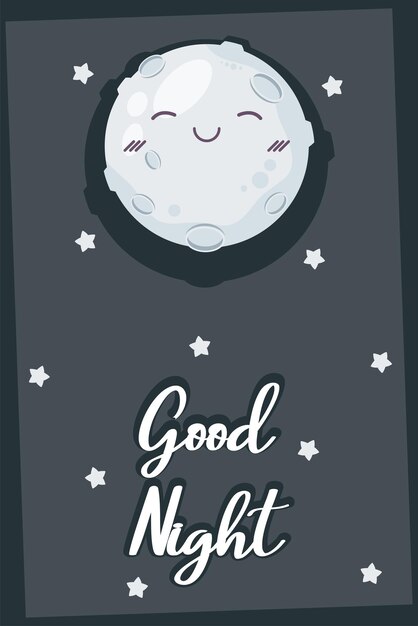 Vector goede nacht poster