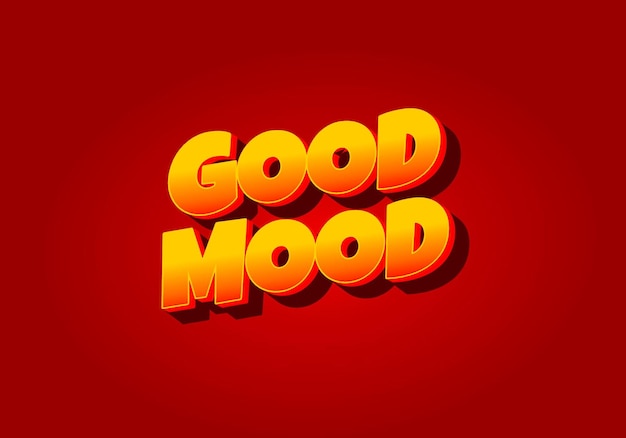 Goede tekst sfeer effect in 3D look met gradiënt paarse gele kleur