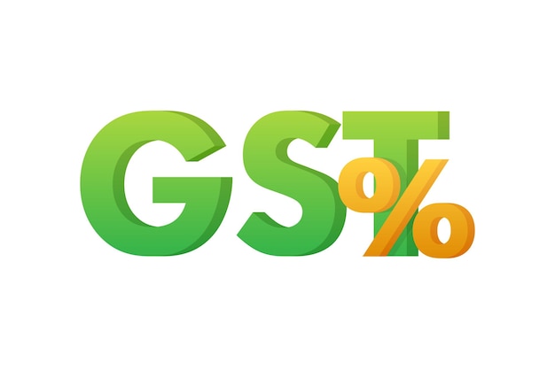 Goederen en diensten belasting GST indirecte belasting op de levering Vector Stockillustratie