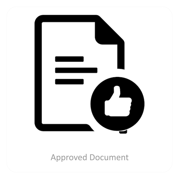 Goedgekeurd concept voor documenten en documenticonen
