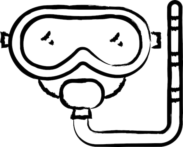 Illustrazione vettoriale disegnata a mano degli occhiali
