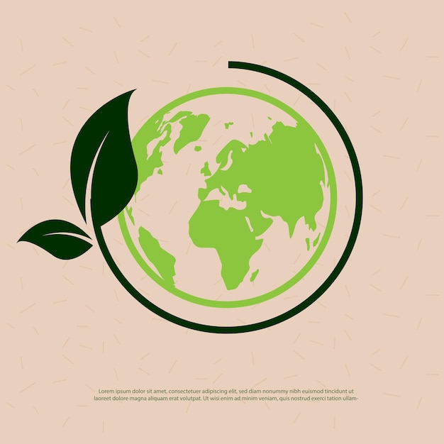 Vector gogreen-logo-ontwerp met natuurlijk eco-groen bladerenconcept van de wereld redden en eco-stad
