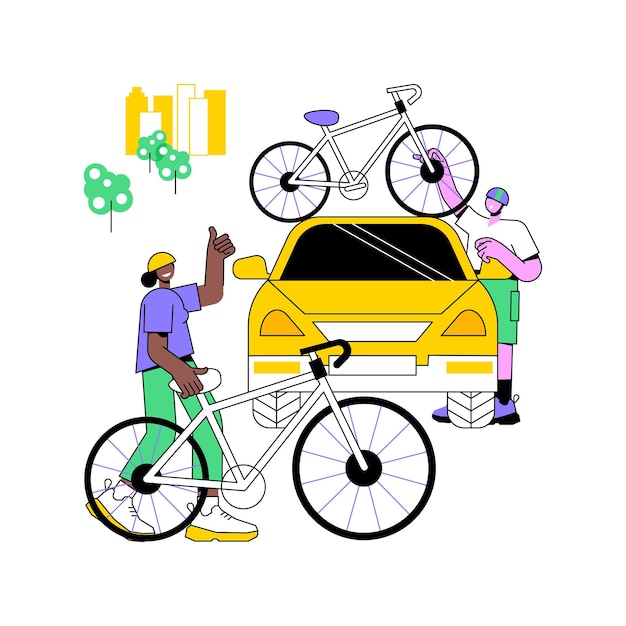 Vector going on a bike ride isolated cartoon vector illustrations couple preparing for a bike ride summer vacation in a forest people lifestyle traveling together road trip vector cartoon
