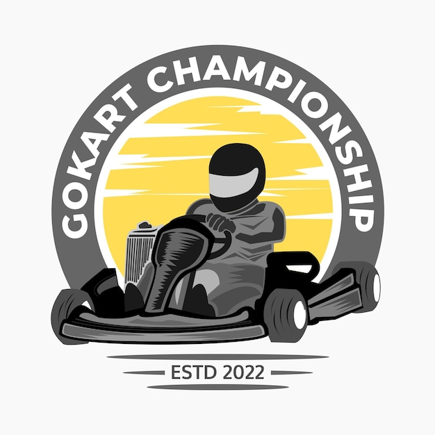 Gokart Championship Vector Logo