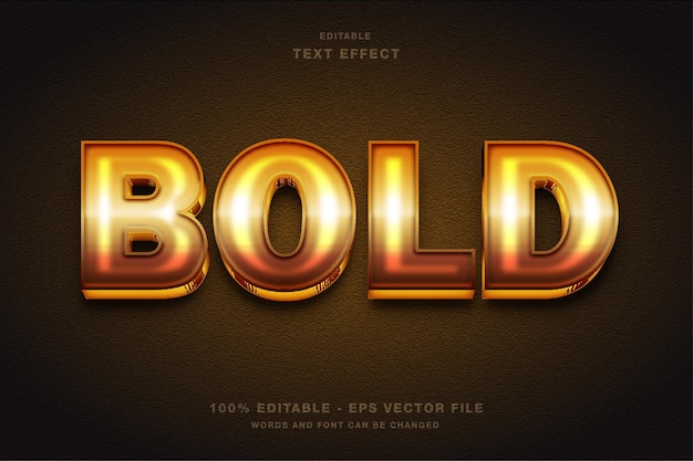 Gold 3D Bold editable text effect