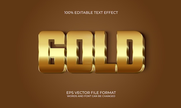 Gold 3d editable text effect style with background